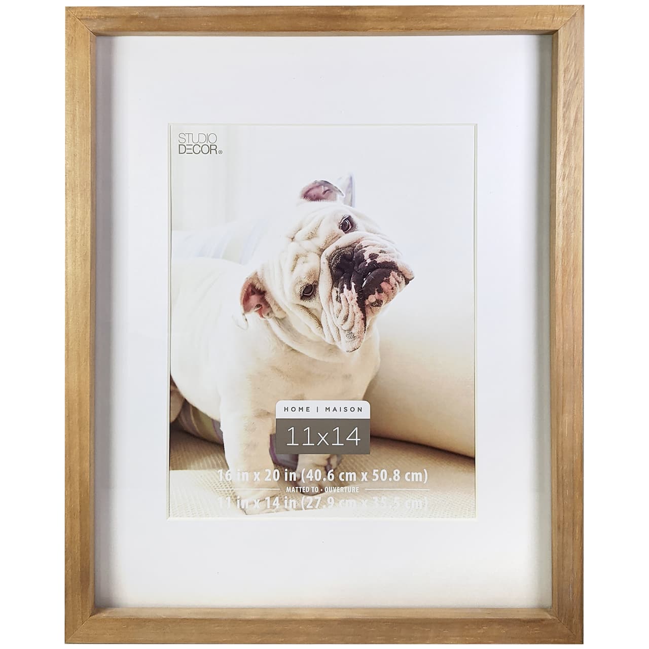 Home Natural Walnut Stain Wood Frame with Mat by Studio Décor®